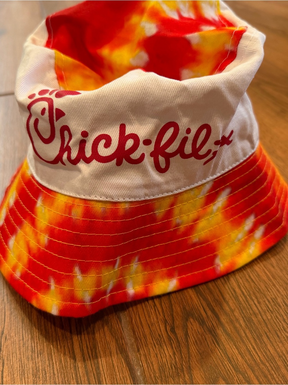 Chick-fil-A spicy chicken biscuit Tie-Dye Bucket Hat
